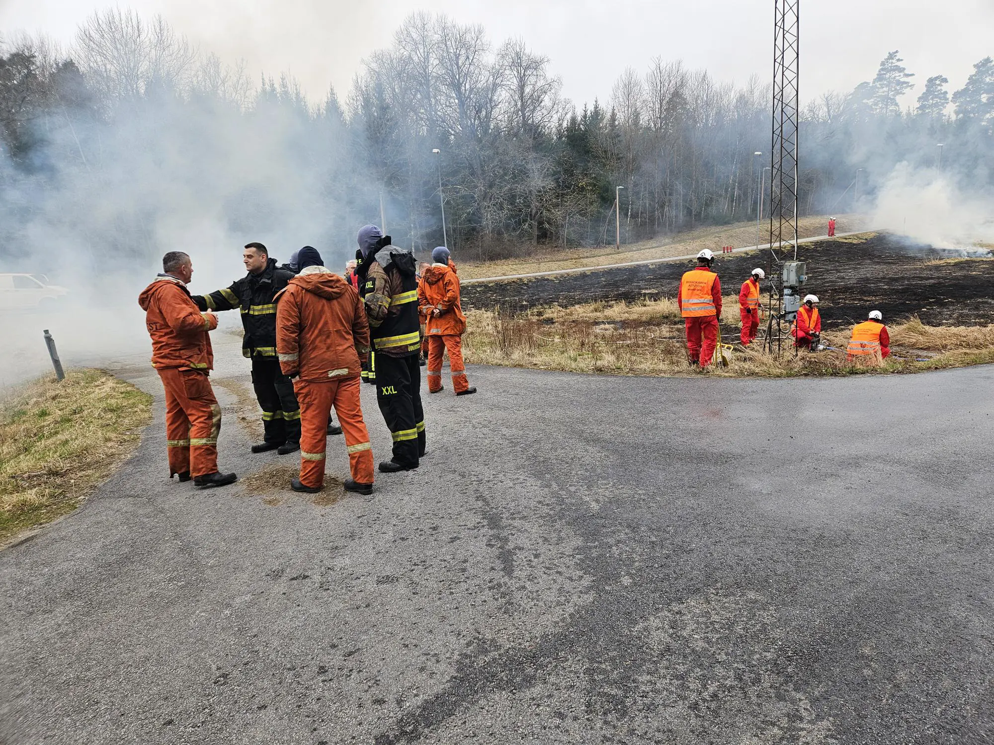 Brandvärnet övar på Roserberg