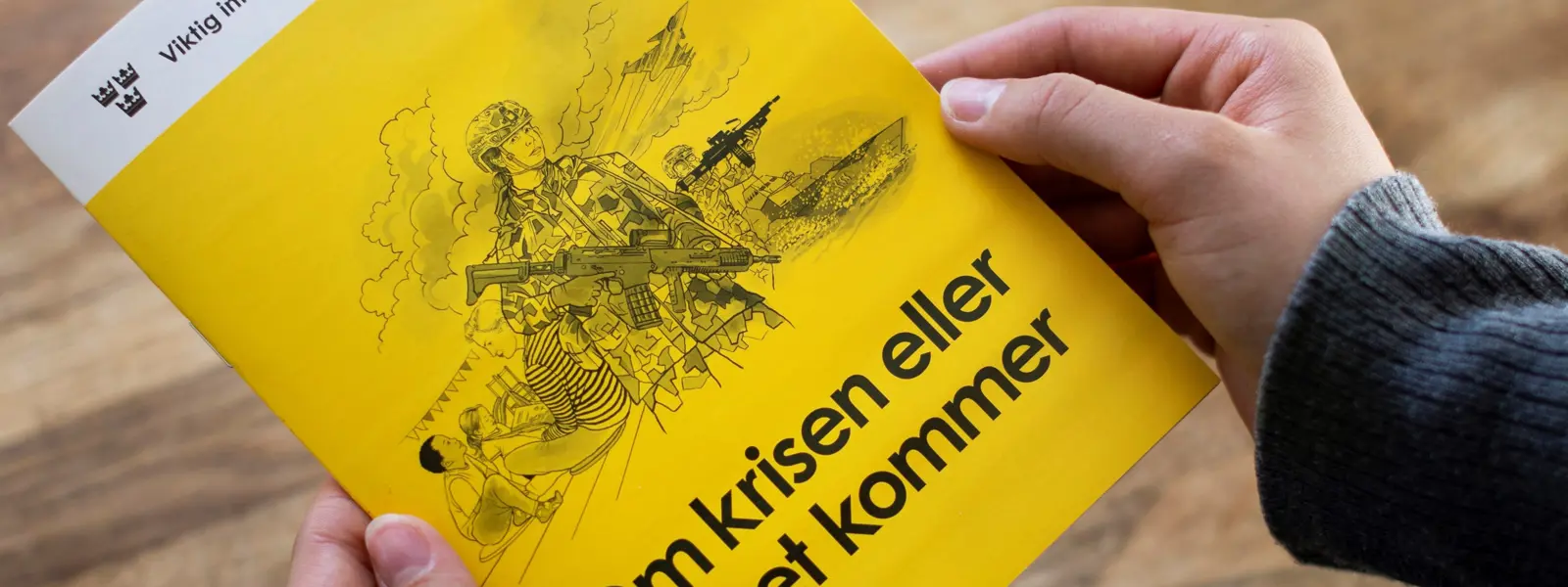 Bild på broschyren "Om krisen eller kriget kommer"